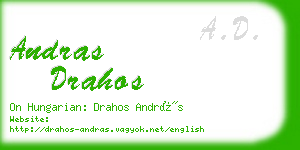 andras drahos business card